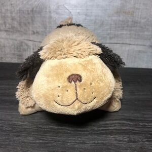 Pillow Pets Pee Wee 2010 Mini brown tan puppy dog plush toy 12in